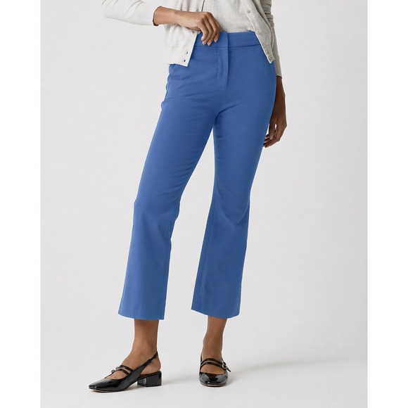 J.Crew Pants - J.Crew Kelsey Pant Women 6P Blue Cropped Wide Leg BG358 Preppy Coastal
